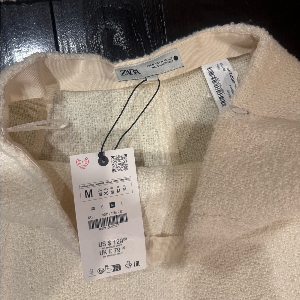 Zara ecru boucle top and skirt set - Picture 3 of 4